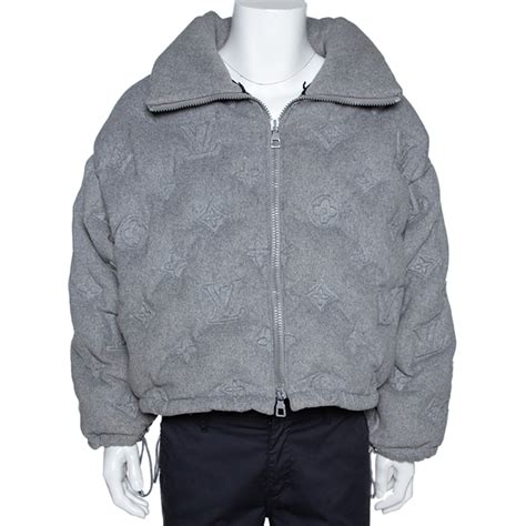 lv grey jacket|louis vuitton winter jacket.